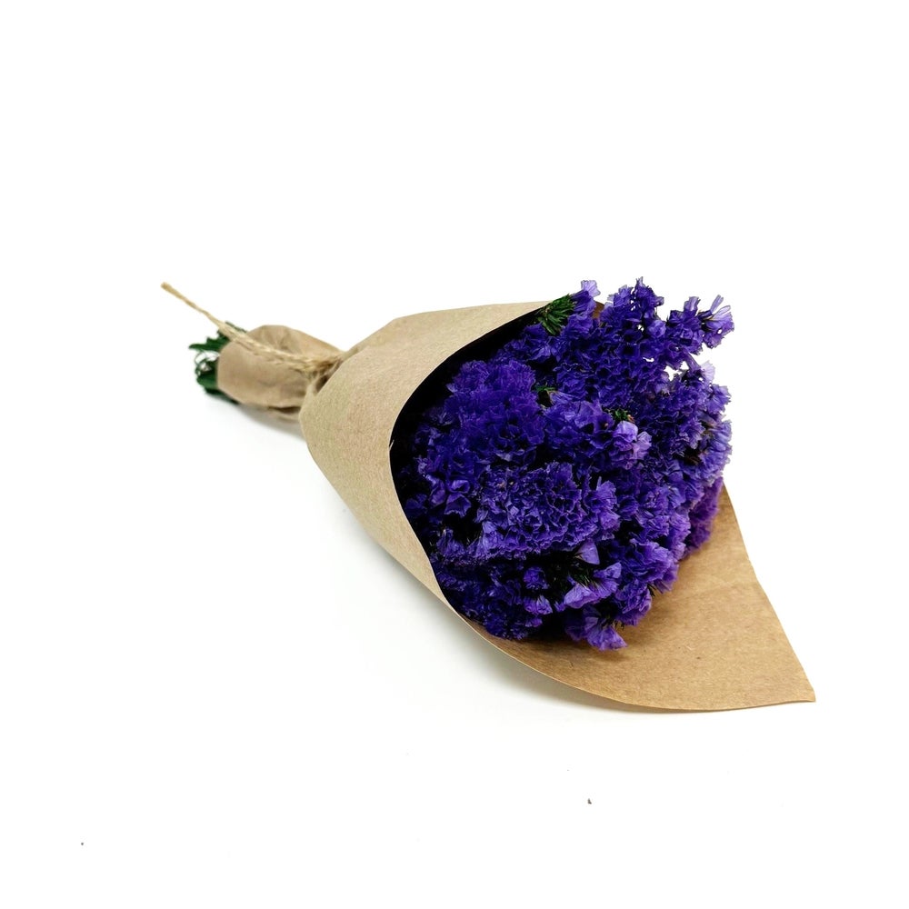 MINI PURPLE STATICE FLOWER BOUQUET | proper topper