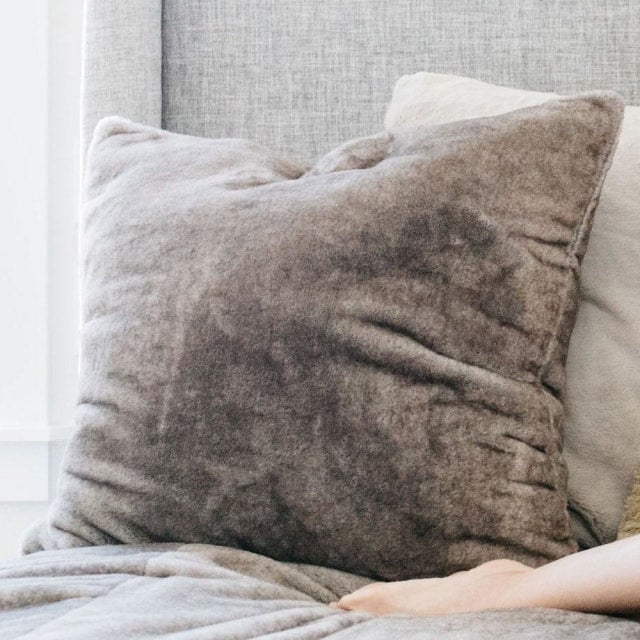 Faux fur euro pillows shop